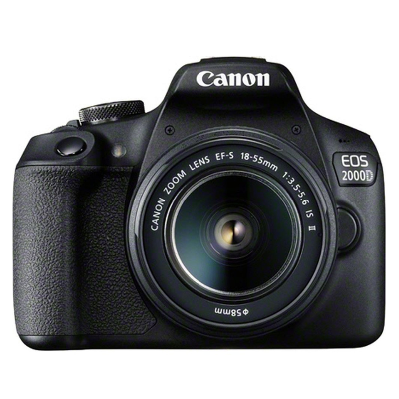 Canon EOS 2000D DSLR Camera with EF-S 18-55 mm f/3.5-5.6 IS II Lens Canon EOS 2000D DSLR Camera with EF-S 18-55 mm f/3.5-5.6 IS II Lens